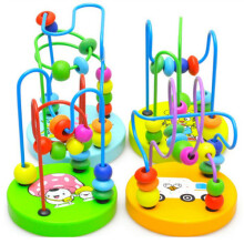 Baby Houten Speelgoed Mini Rond Kralen Draad Doolhof Educatief Spelletje Bal