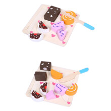 Verdure di wood Dessert Giocattoli Frutta Puzzle a fette per bambini
