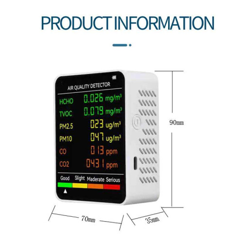 PM2.5/PM10 Luftqualitätsdetektor Raumluftqualitätsmonitor 2