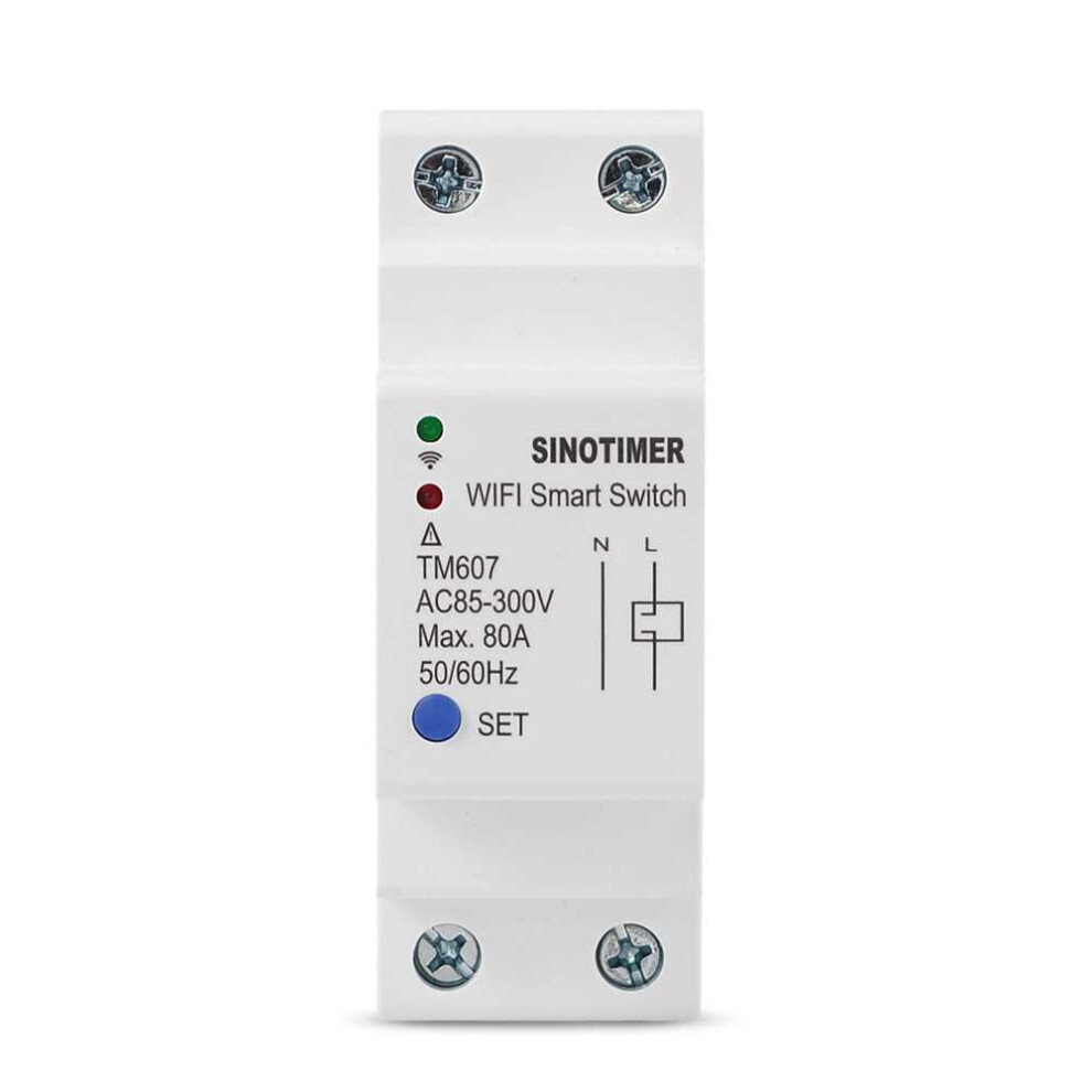 Sinotimer Tm607 Intelligent Wifi Timer Mobile App Home Rail Remote Control Time Switch 80A 85-300V 766262131202