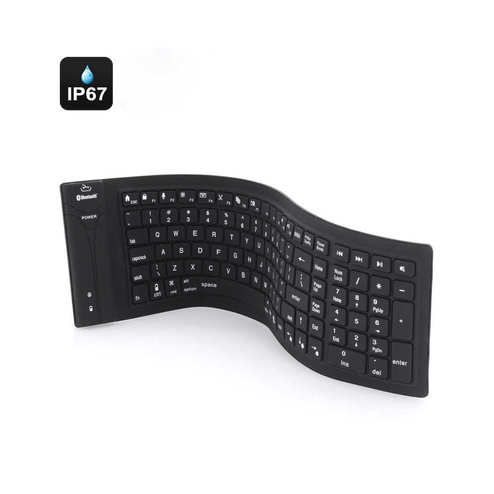 Ja-11 108-Keys Foldable Silicone Bluetooth Keyboard 766262131080