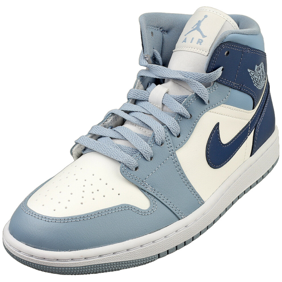 (7) Nike Air Jordan 1 Mid Womens Fashion Trainers in Sail Blue