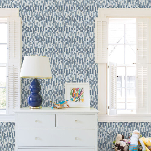 Fine Decor (Blue) Erik Building Blocks Vinyl Wallpaper Fine Decor 1