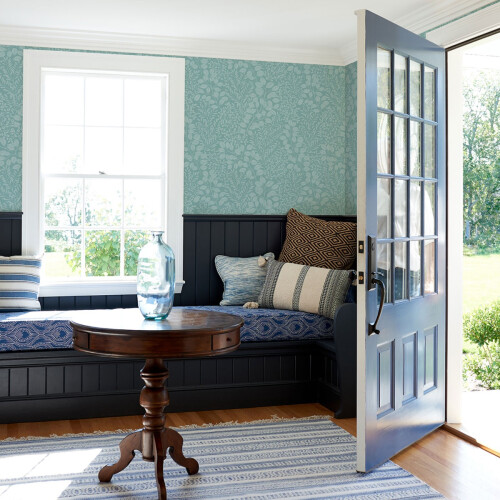 Fine Decor (Sky Blue) Elin Botanical Vinyl Wallpaper Fine Decor 2