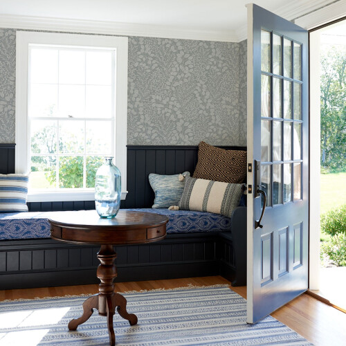 Fine Decor (Charcoal) Elin Botanical Vinyl Wallpaper Fine Decor 2