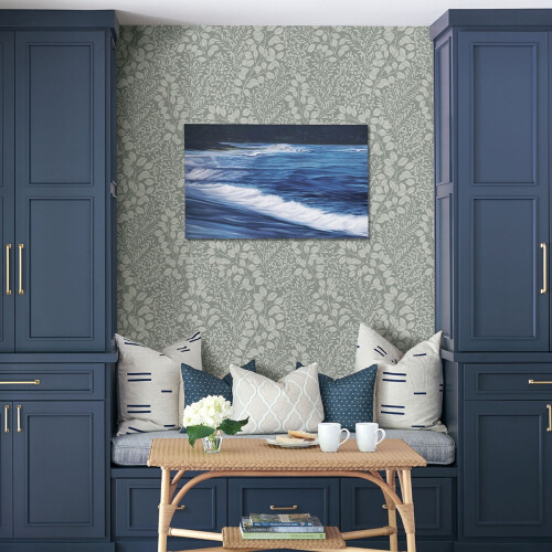 Fine Decor (Charcoal) Elin Botanical Vinyl Wallpaper Fine Decor 1
