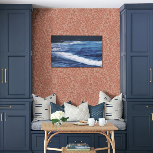 Fine Decor (Coral) Elin Botanical Vinyl Wallpaper Fine Decor 1