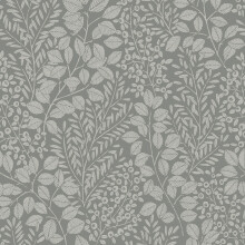 (Charcoal) Elin Botanical Vinyl Wallpaper Fine Decor