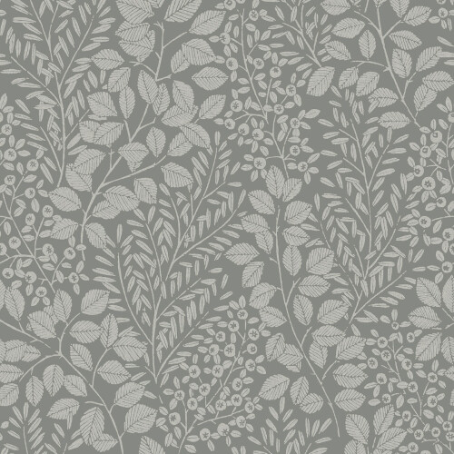 Fine Decor (Charcoal) Elin Botanical Vinyl Wallpaper Fine Decor