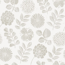 (Grey) Inge Floral Vinyl Wallpaper Fine Decor