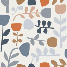(Blue/Red) Juni Tulip Wallpaper Fine Decor