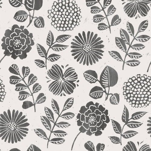 Fine Decor (Black) Inge Floral Vinyl Wallpaper Fine Decor
