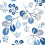 Fine Decor (Blue) Jonah Leaf Trail Wallpaper Fine Decor 1
