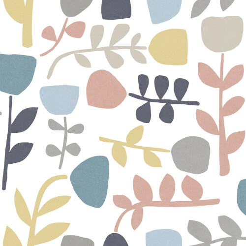 Fine Decor (Blue/Pink) Juni Tulip Wallpaper Fine Decor