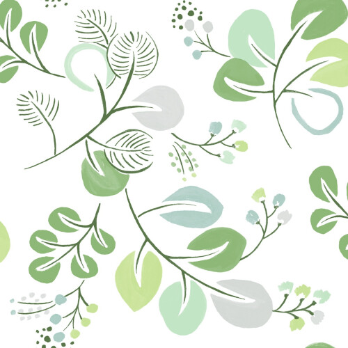 Fine Decor (Green) Jonah Leaf Trail Wallpaper Fine Decor