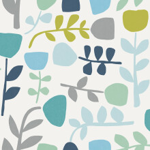 (Teal) Juni Tulip Wallpaper Fine Decor