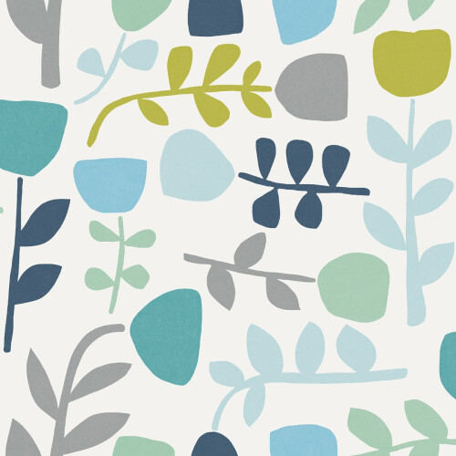 Fine Decor (Teal) Juni Tulip Wallpaper Fine Decor