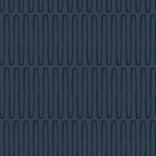 Fine Decor (Navy) Lars Retro Wave Vinyl Wallpaper Fine Decor
