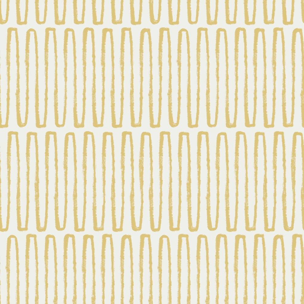 (Ochre) Lars Retro Wave Vinyl Wallpaper Fine Decor 5011419265008