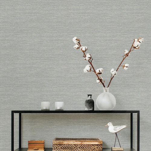 Fine Decor (Grey/Blue) Malin Grasscloth Wallpaper Fine Decor 2