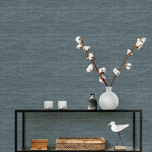 Fine Decor (Blue) Malin Grasscloth Wallpaper Fine Decor 1
