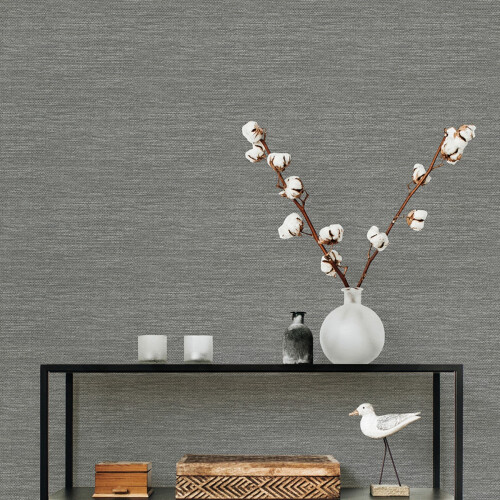 Fine Decor (Grey) Malin Grasscloth Wallpaper Fine Decor 2