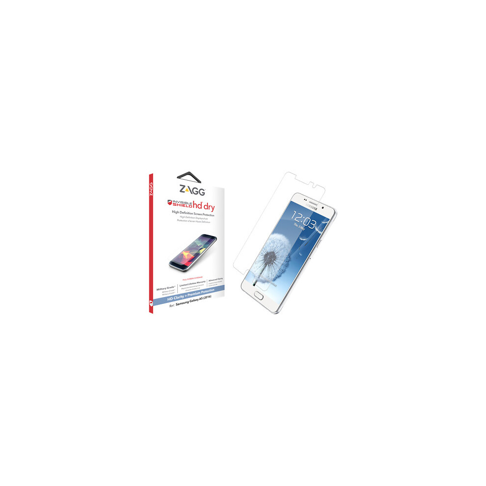 2 X Zagg Samsung Galaxy A5 2016 Invisibleshield Hd Dry Premium Screen Protector 848467046960