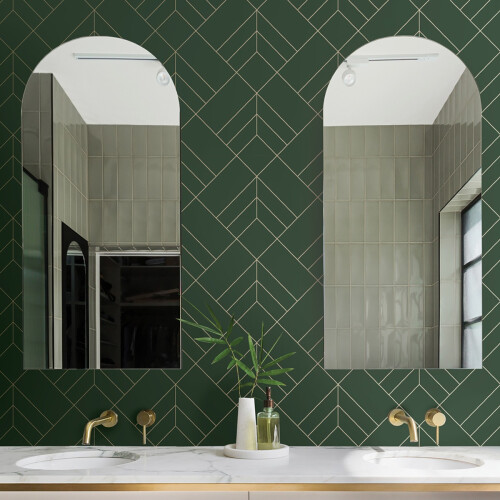 Fine Decor (Green/Gold) Sander Geometric Wallpaper Fine Decor 2