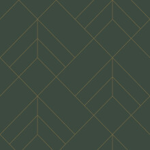 (Green/Gold) Sander Geometric Wallpaper Fine Decor