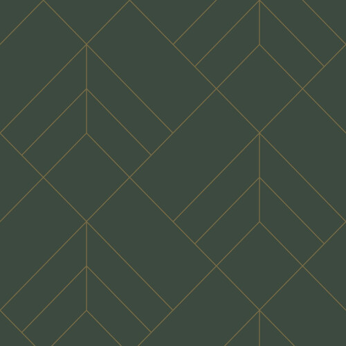 Fine Decor (Green/Gold) Sander Geometric Wallpaper Fine Decor