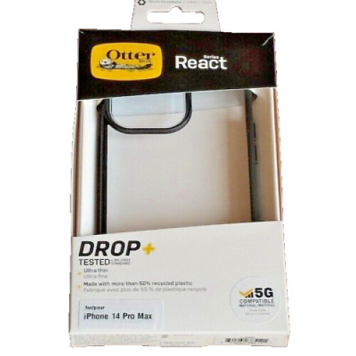 OtterBox OTTERBOX REACT Shockproof Clear Black Case  for iPhone 14 PRO MAX  Drop Tested