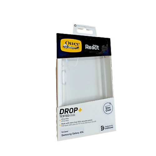 OtterBox Shockproof Case Cover for Samsung Galaxy A14 React Drop Proof Clear by OTTERBOX