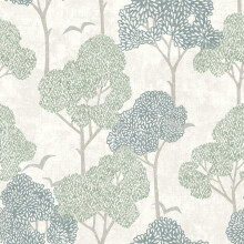 (Green) Lykke Tree Wallpaper Fine Decor