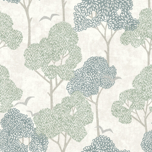 Fine Decor (Green) Lykke Tree Wallpaper Fine Decor