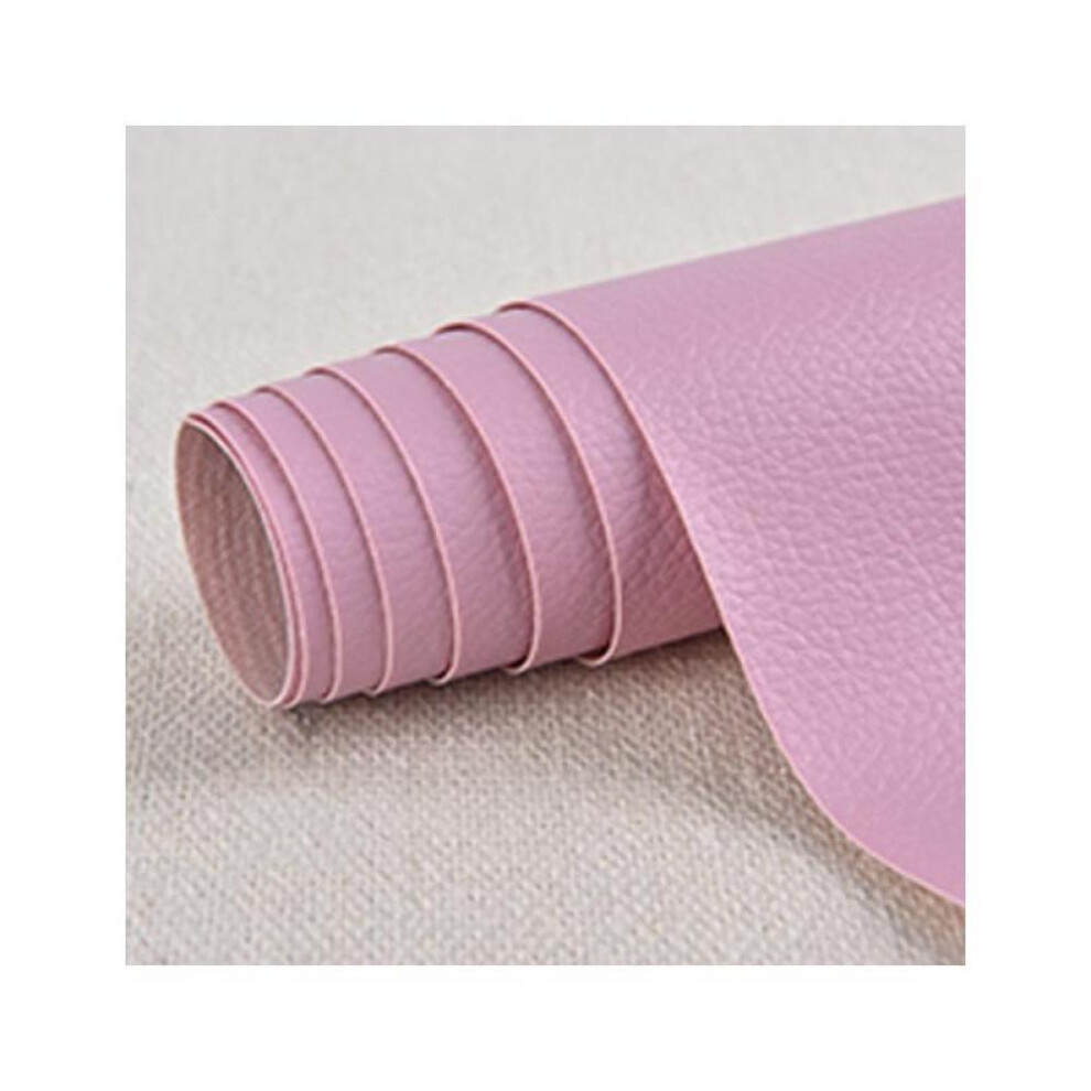 (pink, 50x137cm/19.69x53.94inch) 50x137cm/100x137cm Pu Leather Self Adhesive Fix Subsidies Simulation Skin Back Since The Sticky Rubber Patch Leather