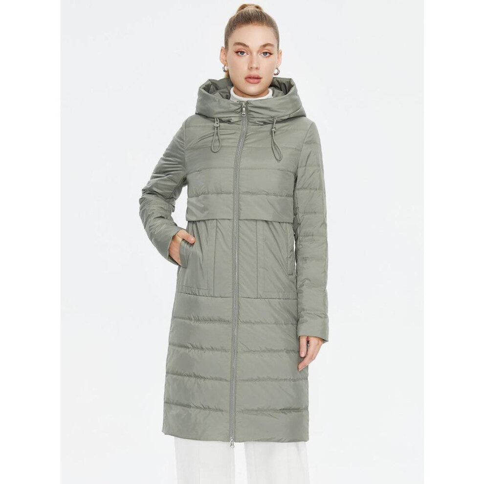 (green, XL) Cinemore Women&apos;s Jacket Autumn 2024 Warm Long Parkas Lapel Outerwear Female Clothing Fashion Long Warm Jacket Women Quilted Coat