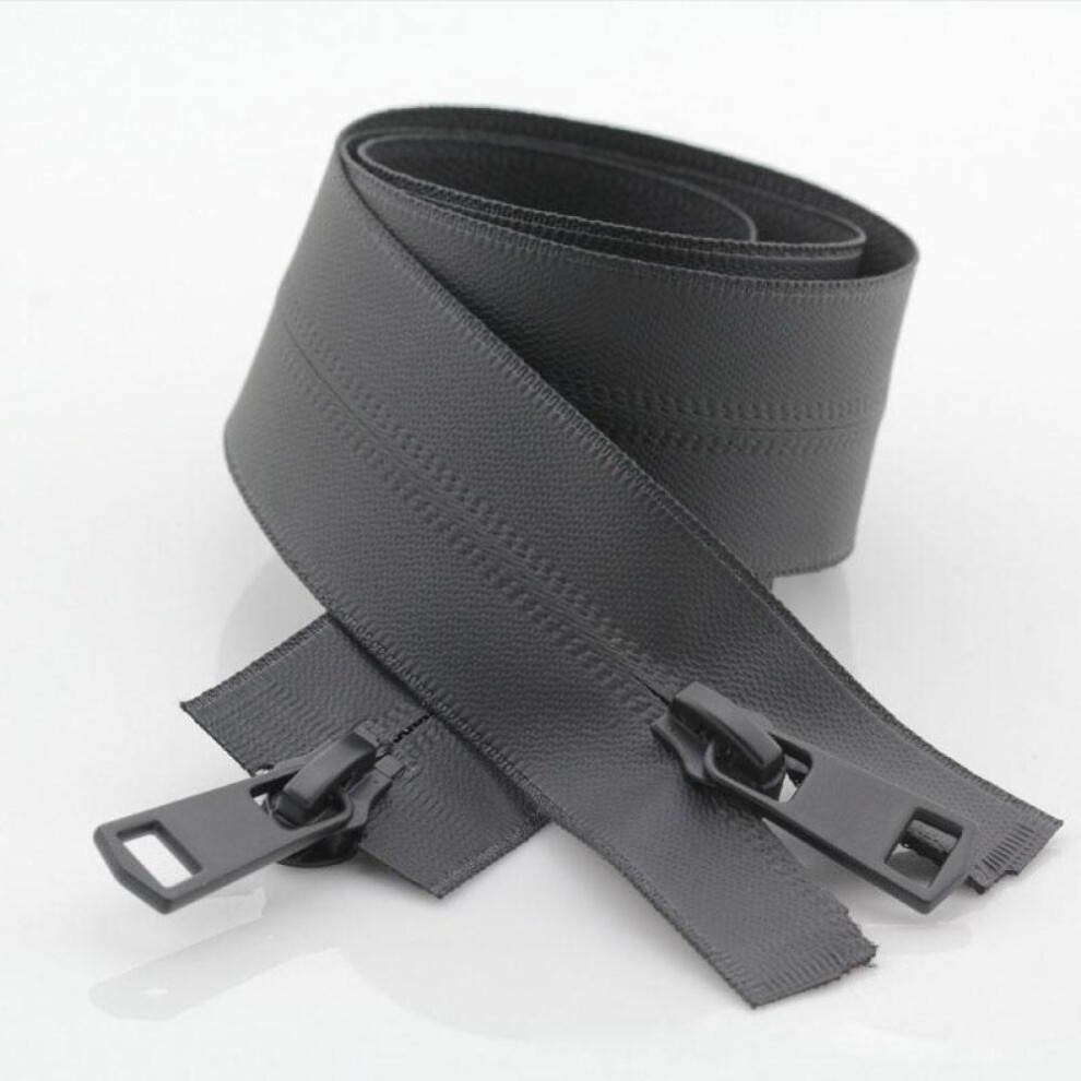 (black, 90cm) 5# Zipper Nylon Invisible Waterproof Zippers NO.5 Double Head Open-End Zip DIY Outdoor Jacket Garment Sewing Accessories