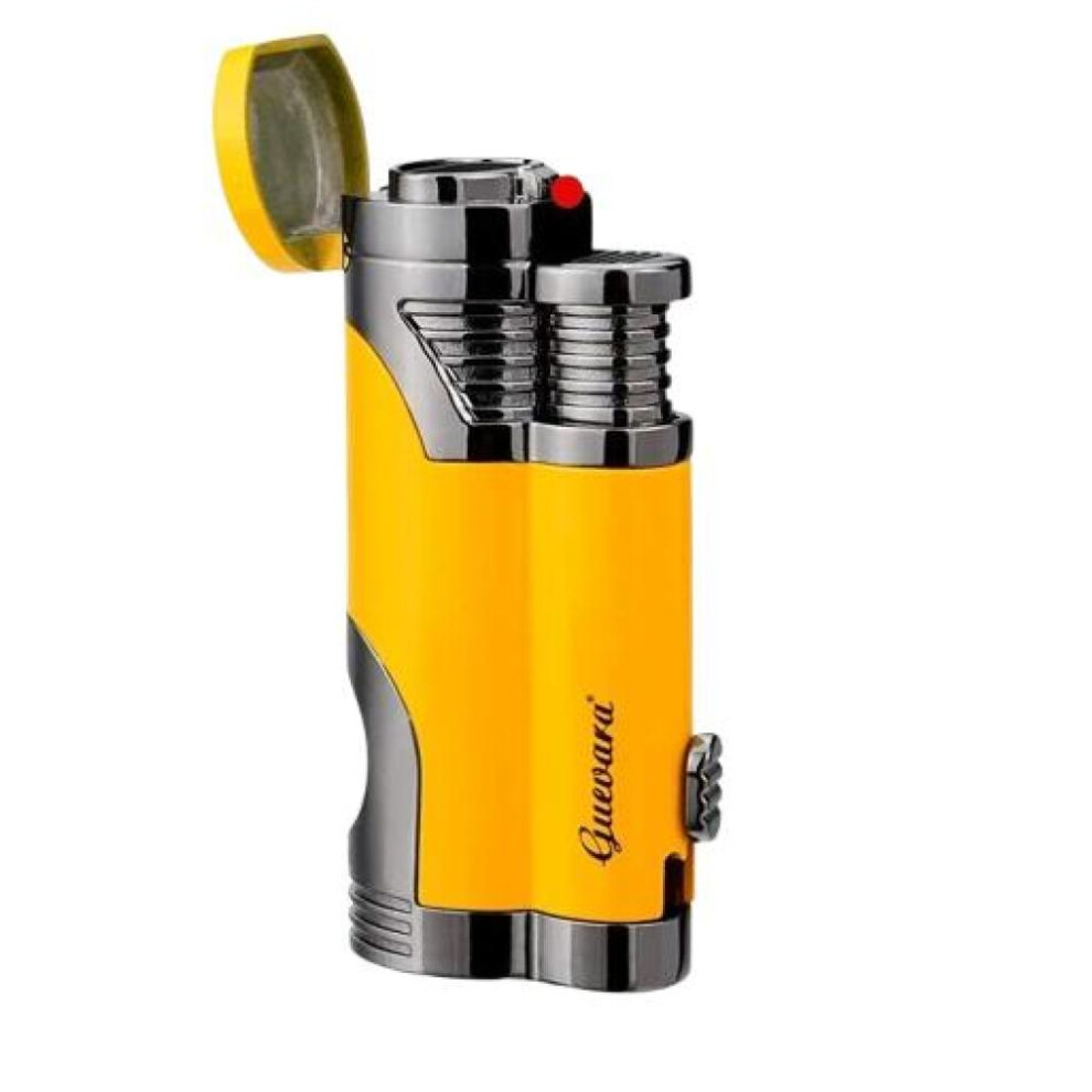 Yeuligo (Yellow) Butane Torch With Punch Windproof Double Jet Lighters