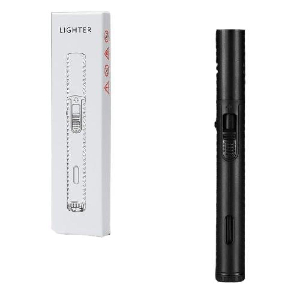 Yeuligo (Black) 7.0 Inch Aluminum Butane Lighter And Windproof Pen Torch