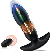 (black) Wireless Remote Control Anal Vibrator for Man and Women Telescopic Vibrator Prostate Massager Plug Anal Vibrator Sex Toys