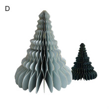 (Blue gray combination 2pcs) Christmas Desktop Origami Christmas Tree Home Decorations Ins Window Decoration