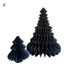 (Dark blue combination 2pcs) Christmas Desktop Origami Christmas Tree Home Decorations Ins Window Decoration