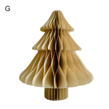 (Brown large 1pcs) Christmas Desktop Origami Christmas Tree Home Decorations Ins Window Decoration
