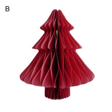 (Red small 1pcs) Christmas Desktop Origami Christmas Tree Home Decorations Ins Window Decoration