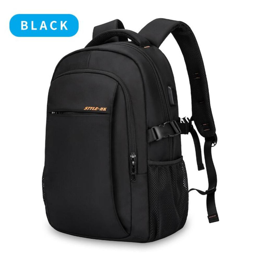 (black) Men&apos;s Casual 15.6 Inch Laptop Bag Large Capacity  Outdoor Travel Business Anti-theft Waterproof Multifunctional Backpack