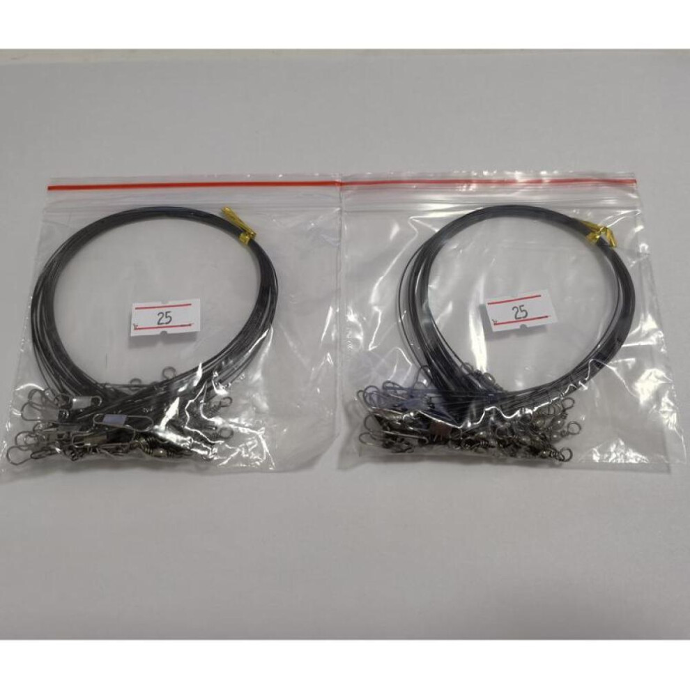 (black, 25cm-40pcs) 20/40pcs Anti-bite Steel Leader Leashes For Fishing Wire Leash Material Fishing Line