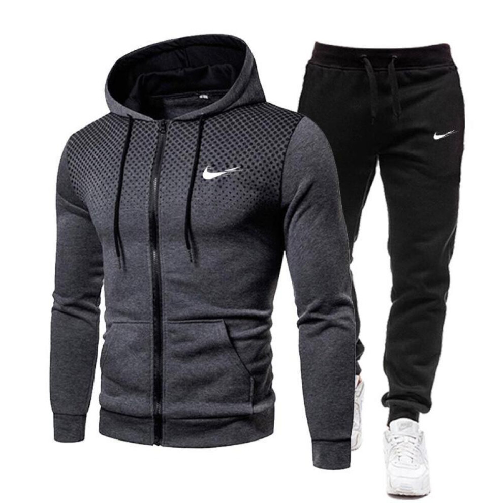 (grey, M) New Autumn And Winter Men's Sets Hoodies+pants Harajuku Sport Suits Casual Sweatshirts Tracksuit Brand Sportswea