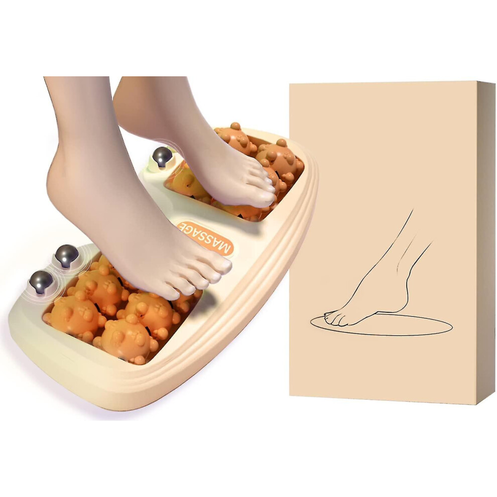 Orange (Orange) Foot Massager Roller, Shiatsu Massage, Feet Reflexology Tool, Foot Pain Plantar Fasciitis Relief Relaxation
