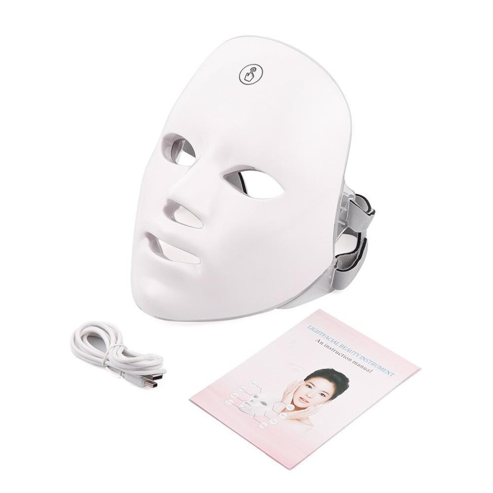 7 Colors Led Facial Mask Beauty Machine Spectrometer Light Photon Rejuvenation Therapy Acne Wrinkle Korean Home Removal Beauty Skin Care
