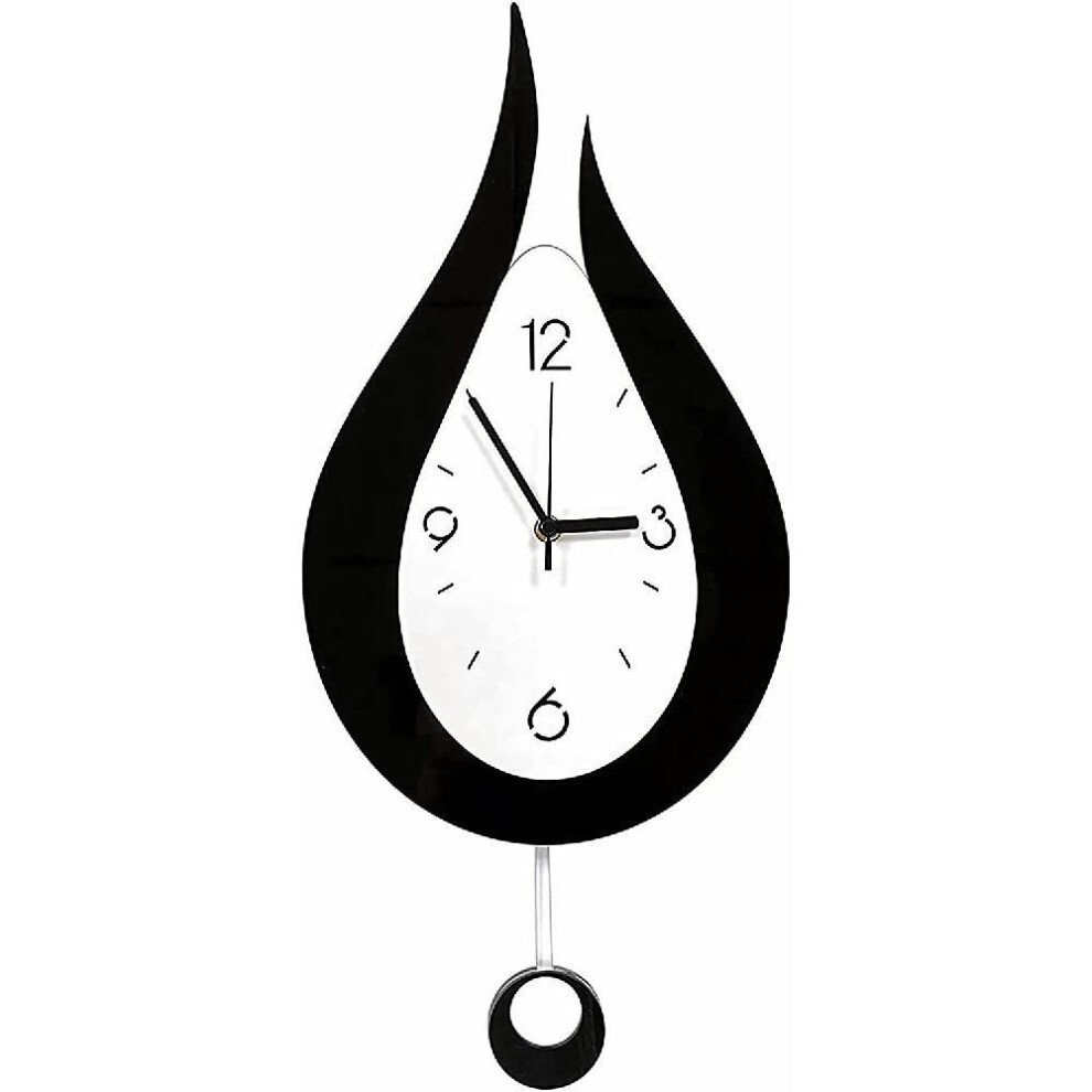 Modern Wall Clock, Acrylic Water Drop Design, Large Wall Clock, 54 Cm Swing Wall Clock, No Ticking Noise
